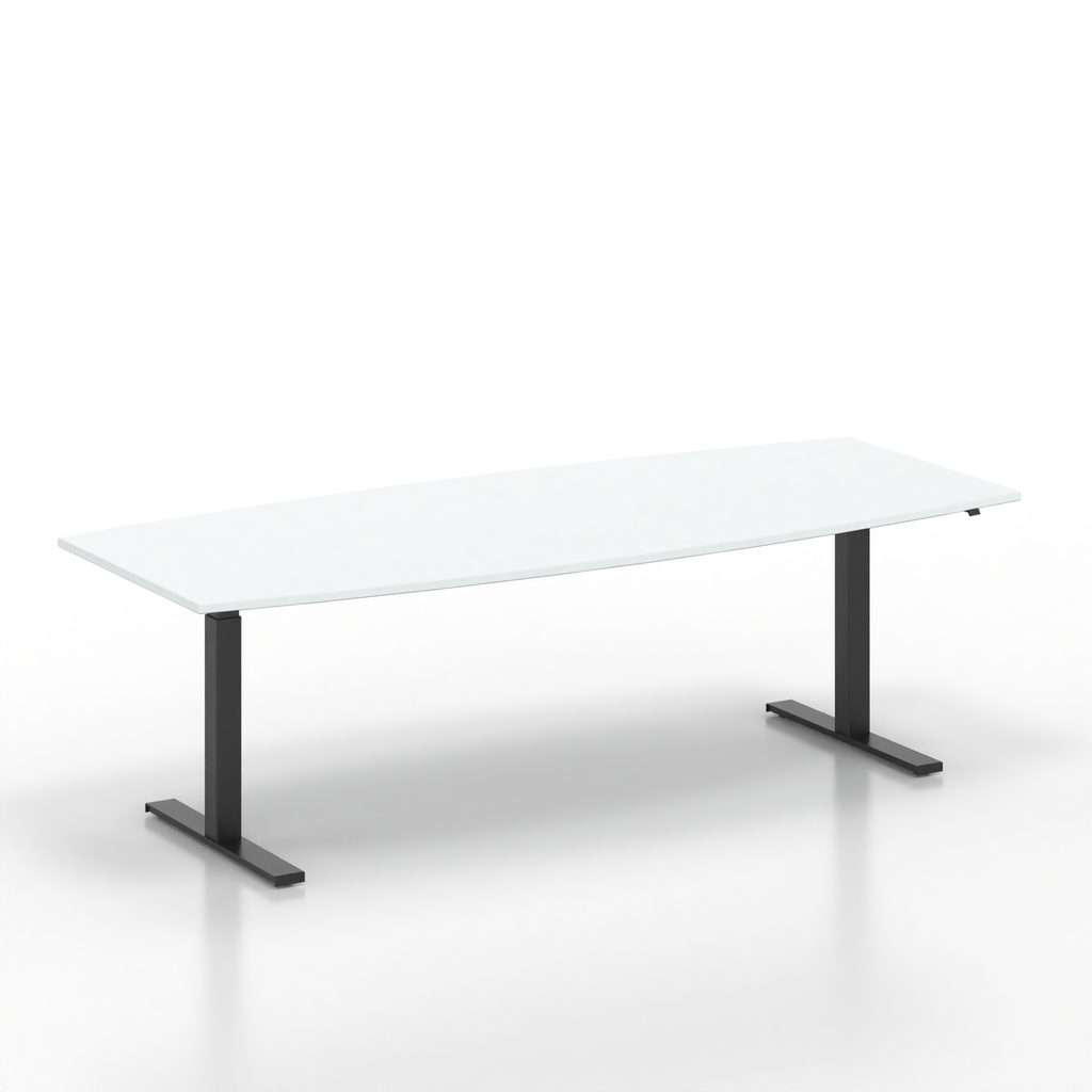Tavolo da riunione in piedi Tradingzone GO Swiss (Bianco grigio, Nuovo, 240x100, Nero)