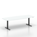 Tavolo da riunione in piedi Tradingzone GO Swiss (Bianco grigio, Nuovo, 240x100, Nero)