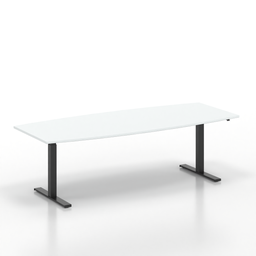 Tavolo da riunione in piedi Tradingzone GO Swiss (Bianco grigio, Nuovo, 240x100, Nero)