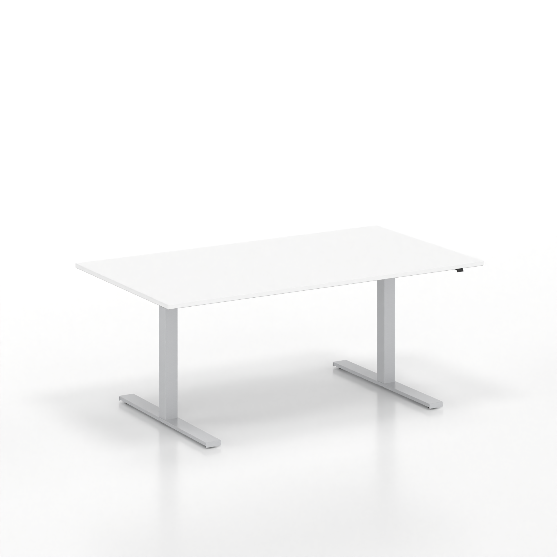 Table de réunion debout Tradingzone GO Swiss 180x100 cm, Blanc/Gris argenté, Rectangulaire, Nouveau, Table - Pour les réunions professionnelles