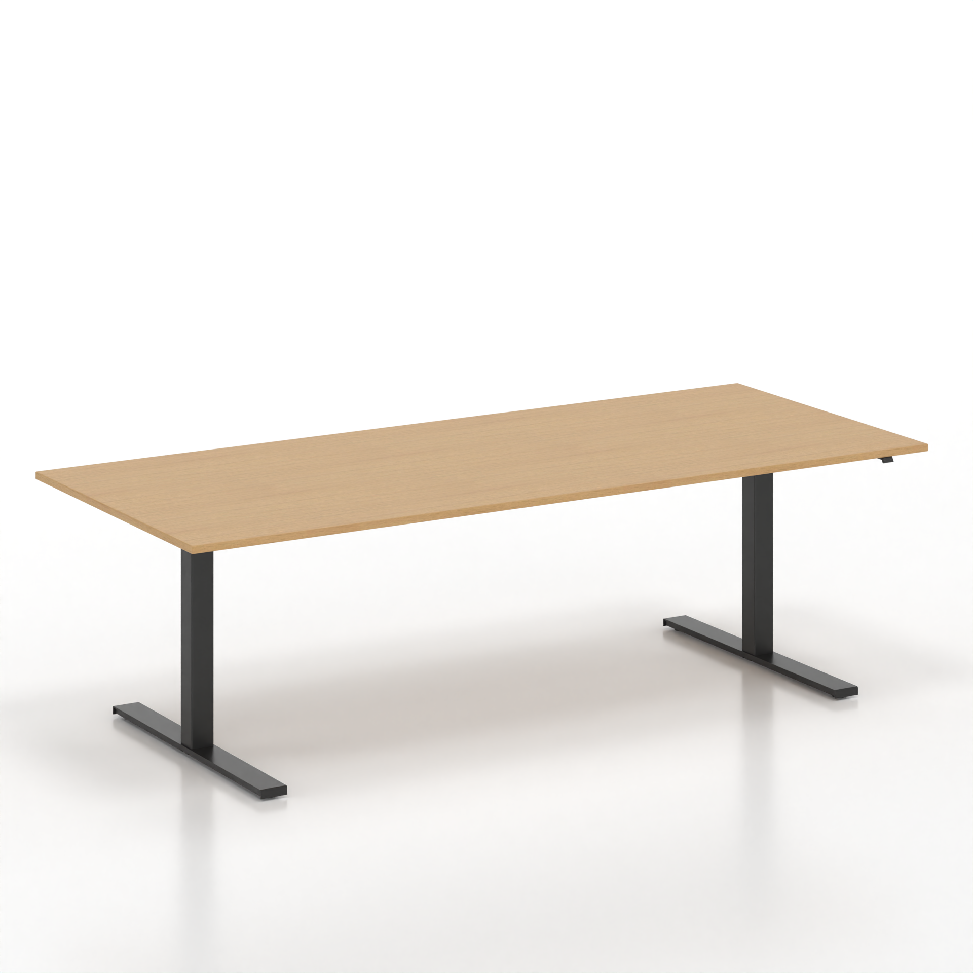 Table de réunion debout Tradingzone GO Swiss 240x100 cm, Chêne/Noir, Rectangulaire, Nouveau, Table - Pour les réunions professionnelles