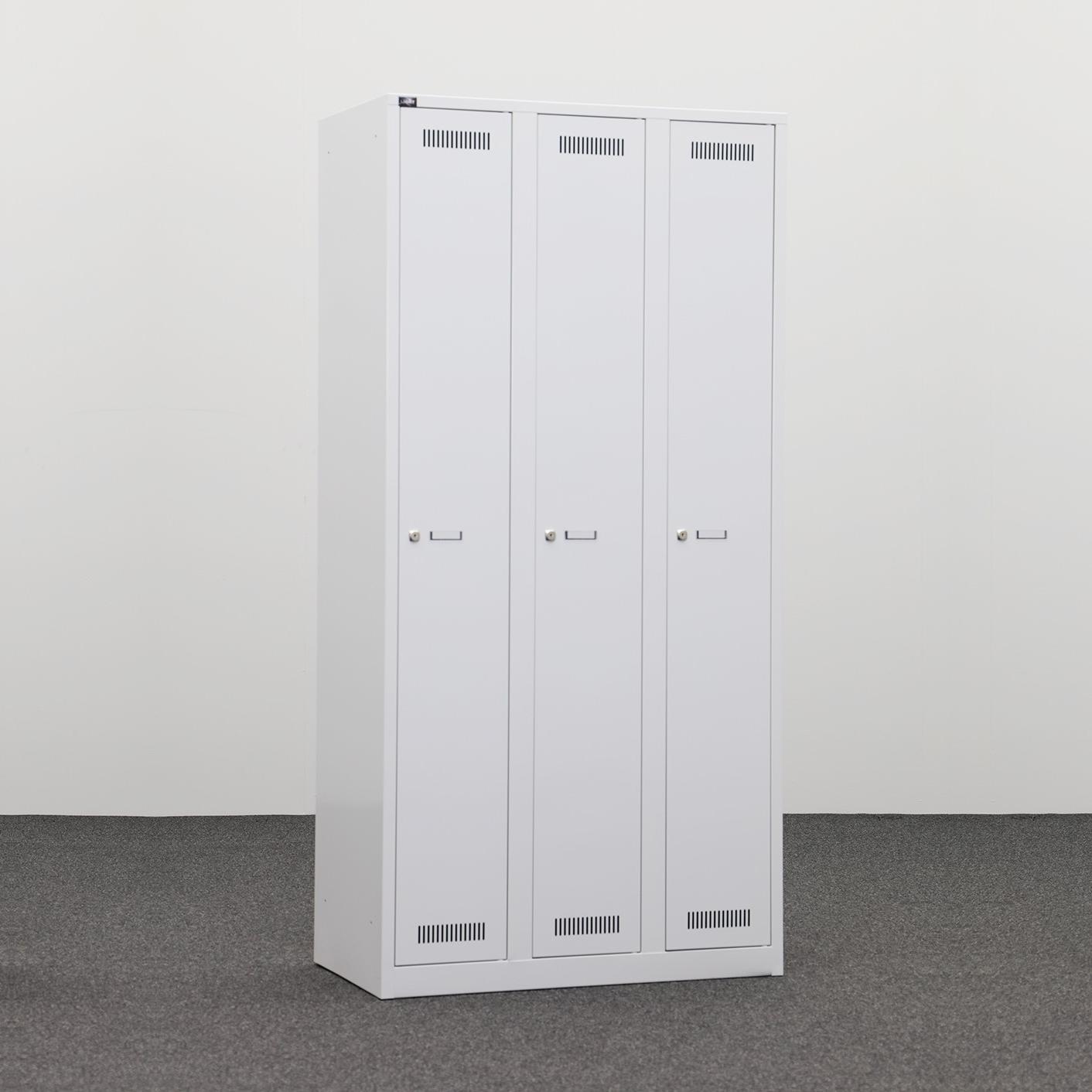 Armoires vestiaires Bisley Light (Nouveau, 3 portes, Avec clé)