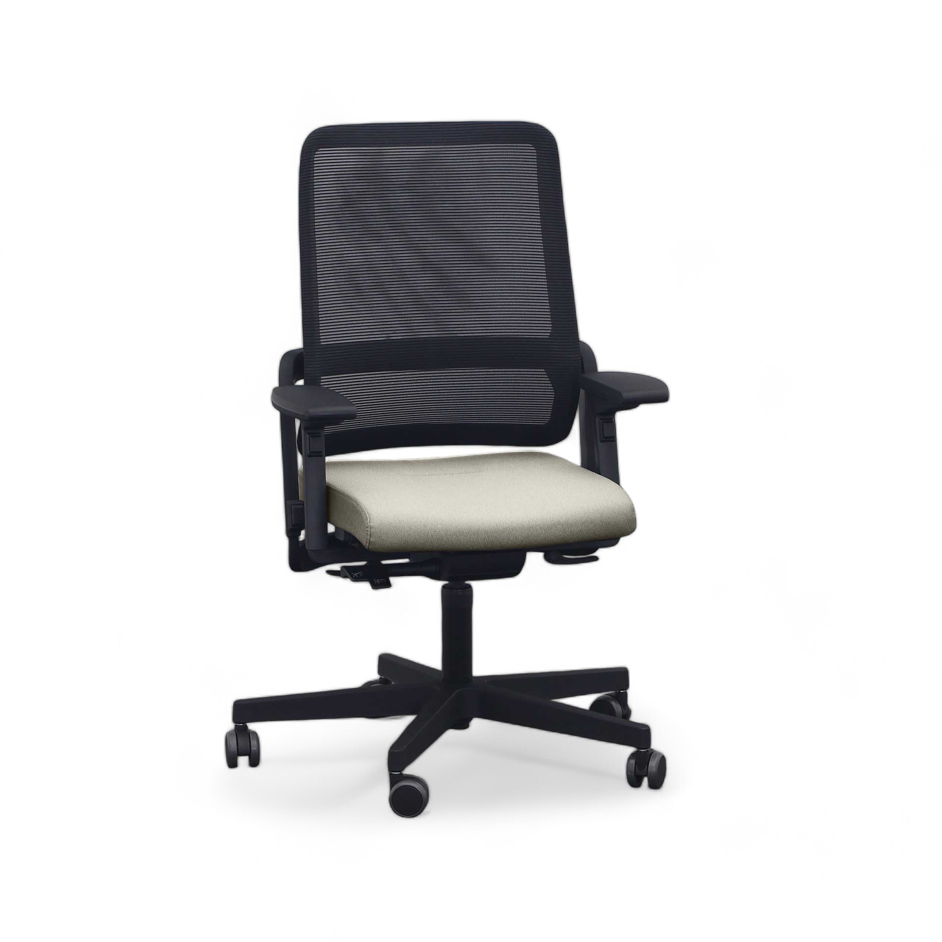 Bürostuhl SitagXilium Mesh swissmade mit 4D Armlehnen, Beige, Neu, Ergonomischer Stuhl - ideal für flexibles Arbeiten