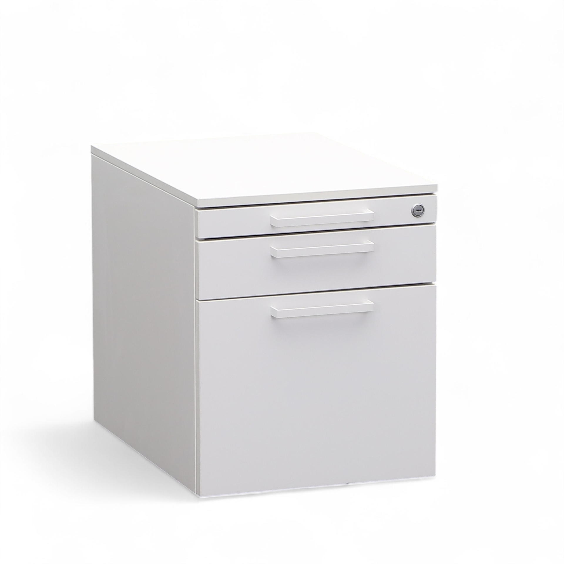 Conteneur roulant Steelcase, Blanc, avec dossiers suspendus et espace de rangement, Bon - parfait pour un bureau moderne