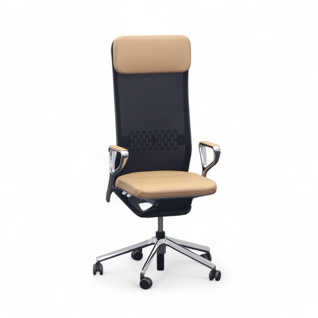 Sedia direzionale SitagTeam Highback Mesh swissmade (Beige, Nuovo)