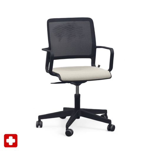 Konferenzstuhl Sitag SitagXilium Mesh (Beige, Neu, mit Fixarmlehnen)