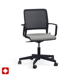 Konferenzstuhl Sitag SitagXilium Mesh (Grau, Neu, mit Fixarmlehnen)