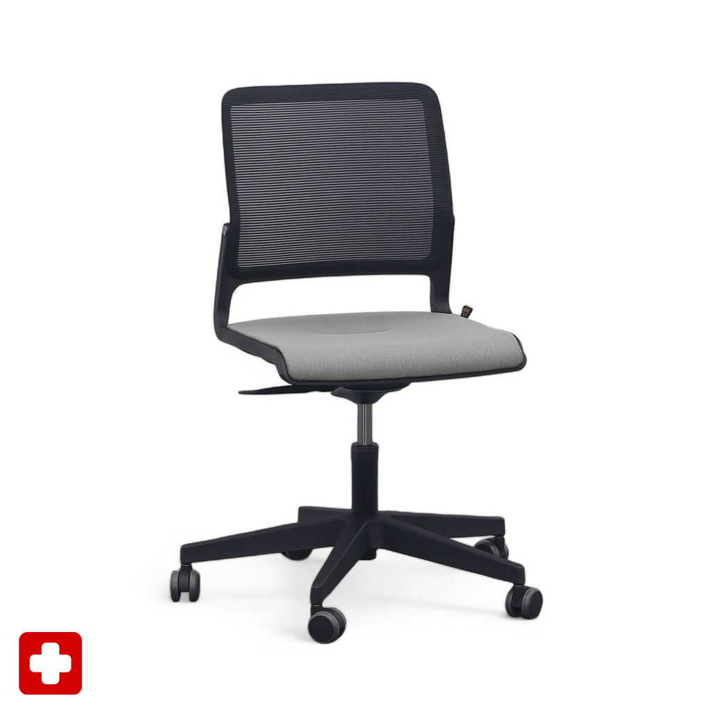 Siège de conférence Sitag SitagXilium Mesh sans accoudoirs, Gris, Nouveau - Ergonomique & réglable en hauteur