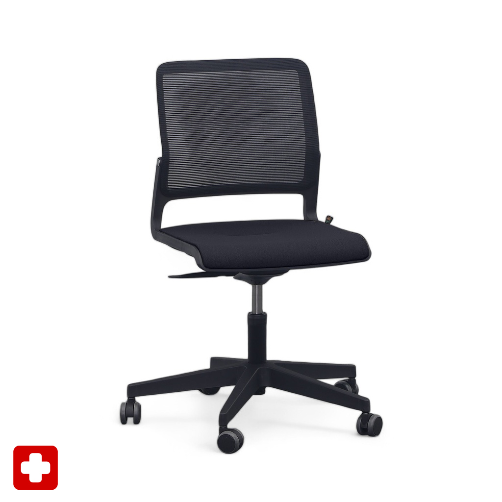 Image of Konferenzstuhl Sitag SitagXilium Mesh ohne Armlehnen, Schwarz, Neu - Ergonomisch & Höhenverstellbar