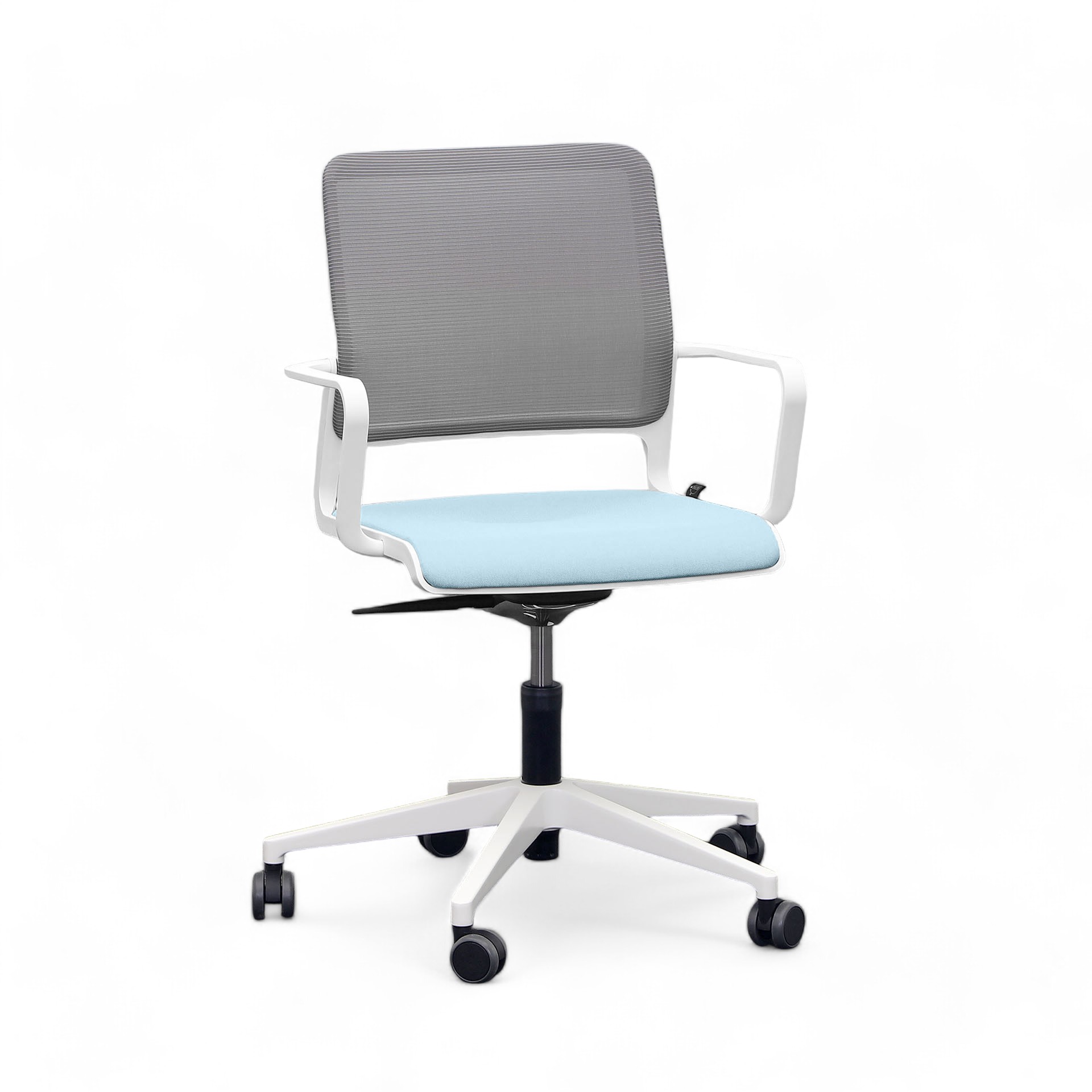 Konferenzstuhl Sitag SitagXilium Mesh mit Fixarmlehnen, Blau, Neu - Ergonomisch & Höhenverstellbar