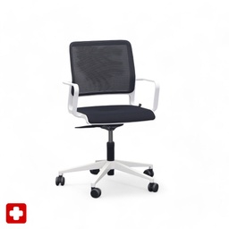Konferenzstuhl Sitag SitagXilium Mesh (Schwarz, Neu, mit Fixarmlehnen)
