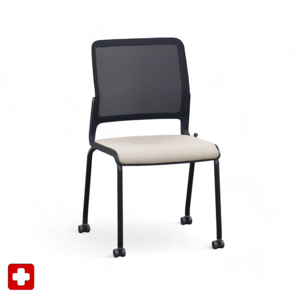 4-Fuss Stühle Sitag SitagXilium Mesh Beige ohne Armlehnen, Neu – Perfekt für Büro und Empfang