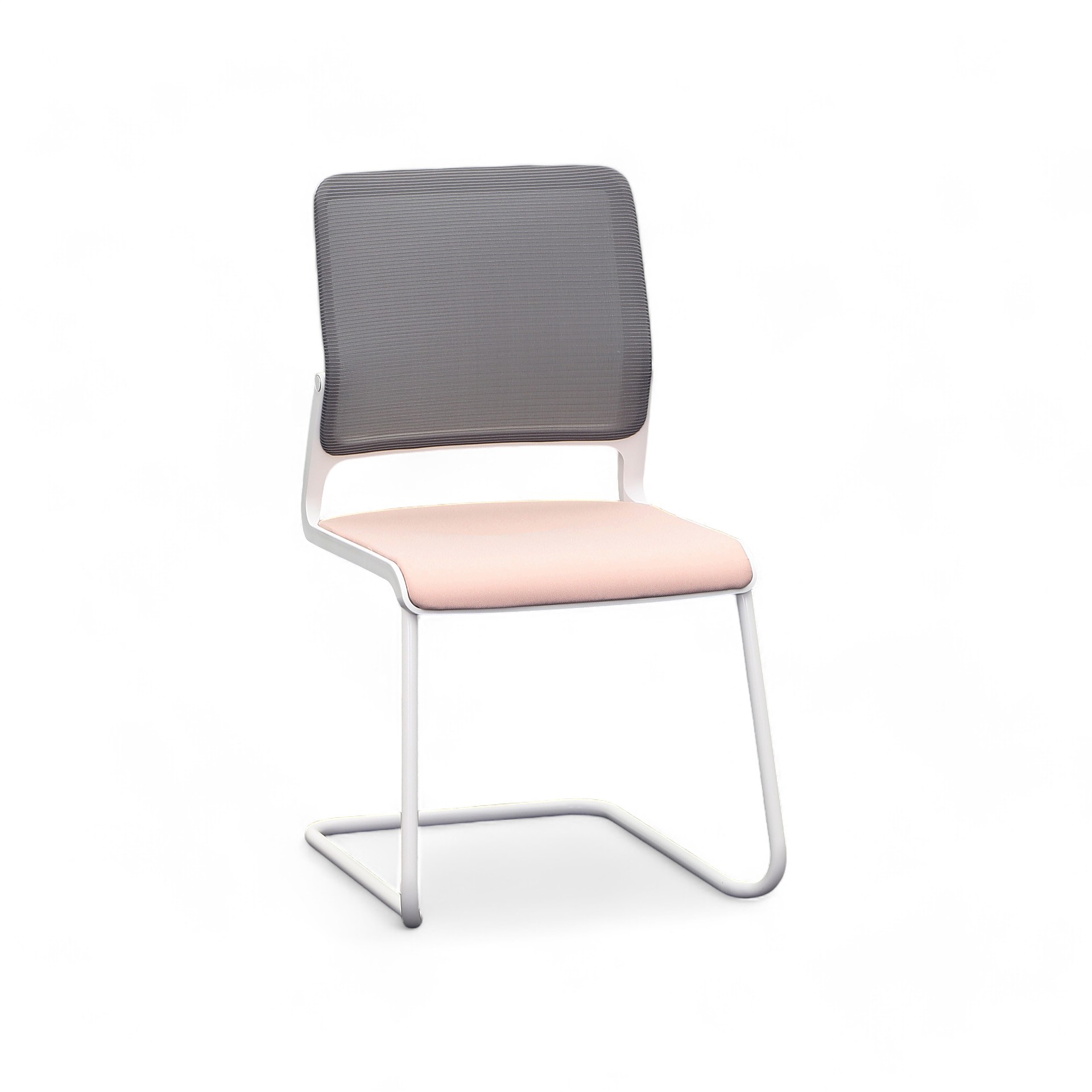 Chaise cantilever Sitag SitagXilium Rose sans accoudoirs, Bâti de chaise cantilever, Nouveau - Parfait pour les visiteurs et les invités