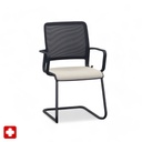 Freischwinger Sitag SitagXilium Mesh (Neu, Beige, mit Fixarmlehnen)