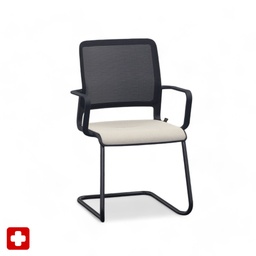 Freischwinger Sitag SitagXilium Mesh (Beige, Neu, mit Fixarmlehnen)