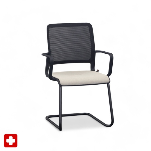 Freischwinger Sitag SitagXilium Mesh (Beige, Neu, mit Fixarmlehnen)