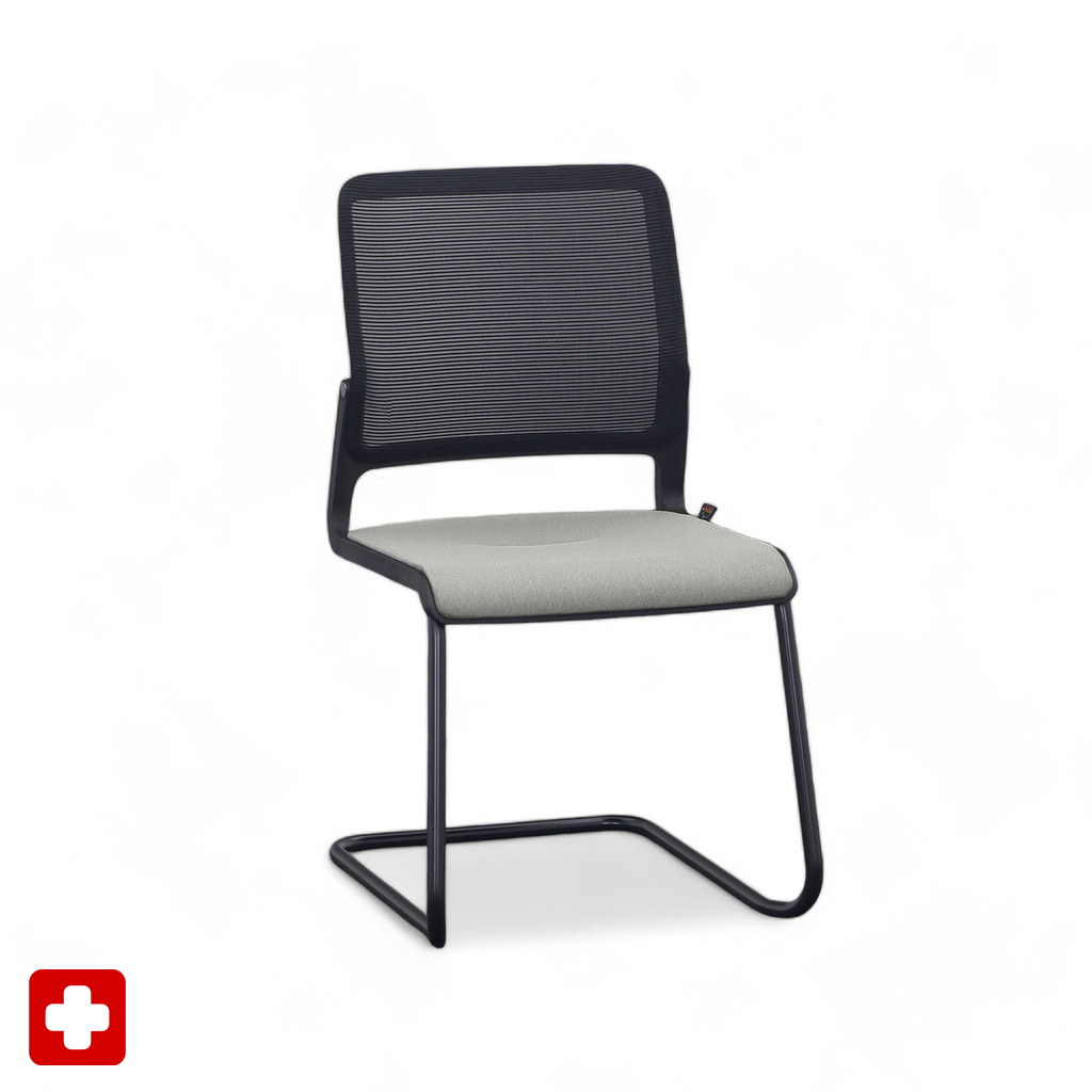 Piétement luge Sitag SitagXilium Mesh Gris sans accoudoirs, Bâti de chaise cantilever, Nouveau - Parfait pour les visiteurs et les invités