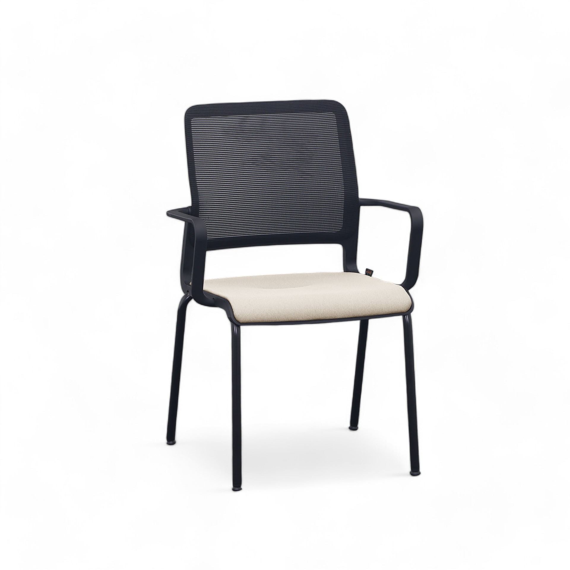 Besucherstuhl Sitag SitagXilium Mesh Beige mit Fixarmlehnen, Neu – Perfekt für Büro und Empfang