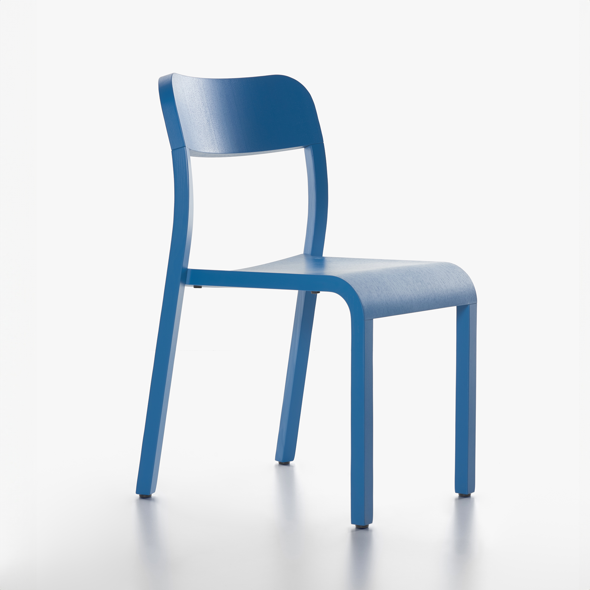 Image of Holzstühle Plank Blocco Blau ohne Armlehnen, Neu - Perfekt für komfortables Sitzen