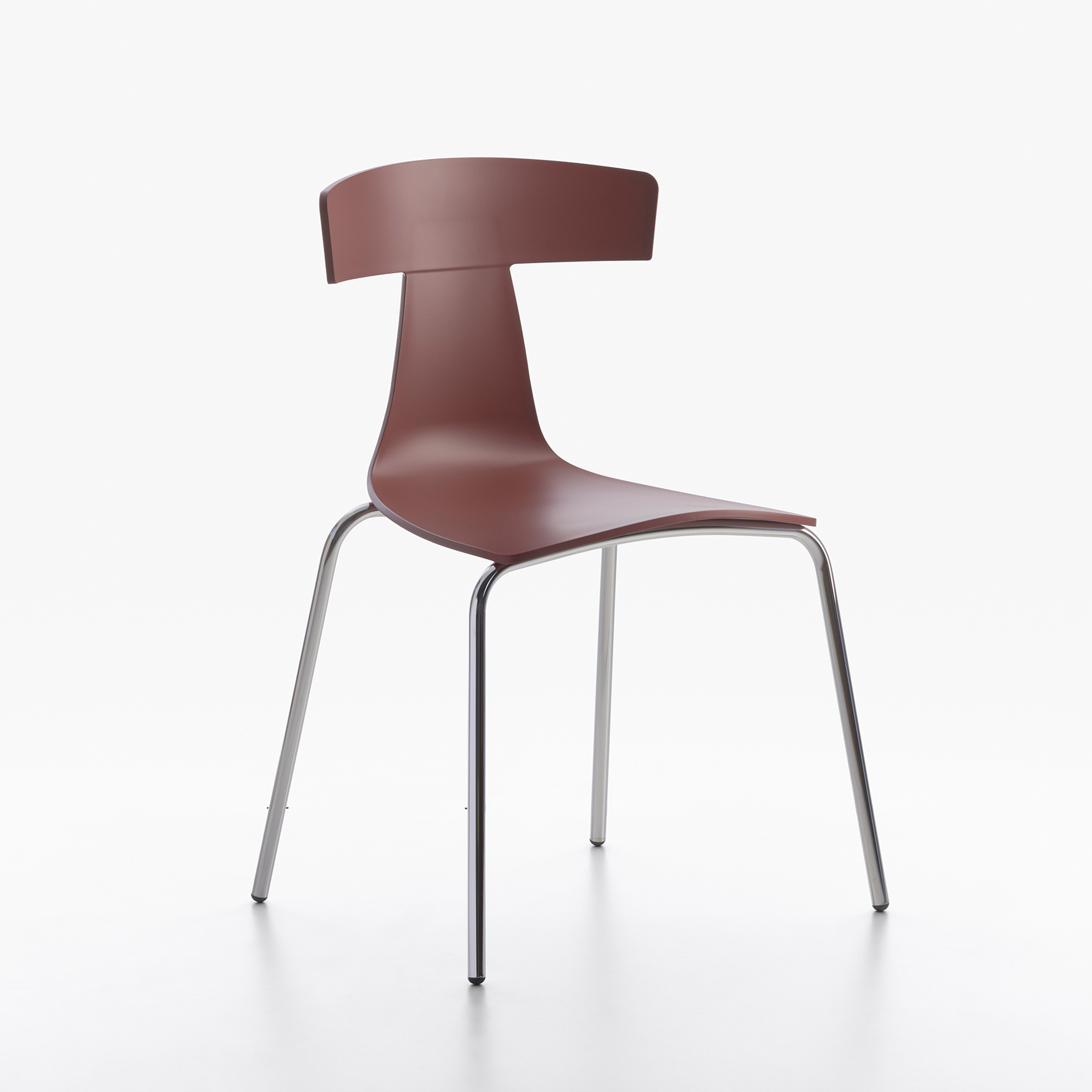 Chaises en plastique Plank Remo (Rouge brun, Nouveau)