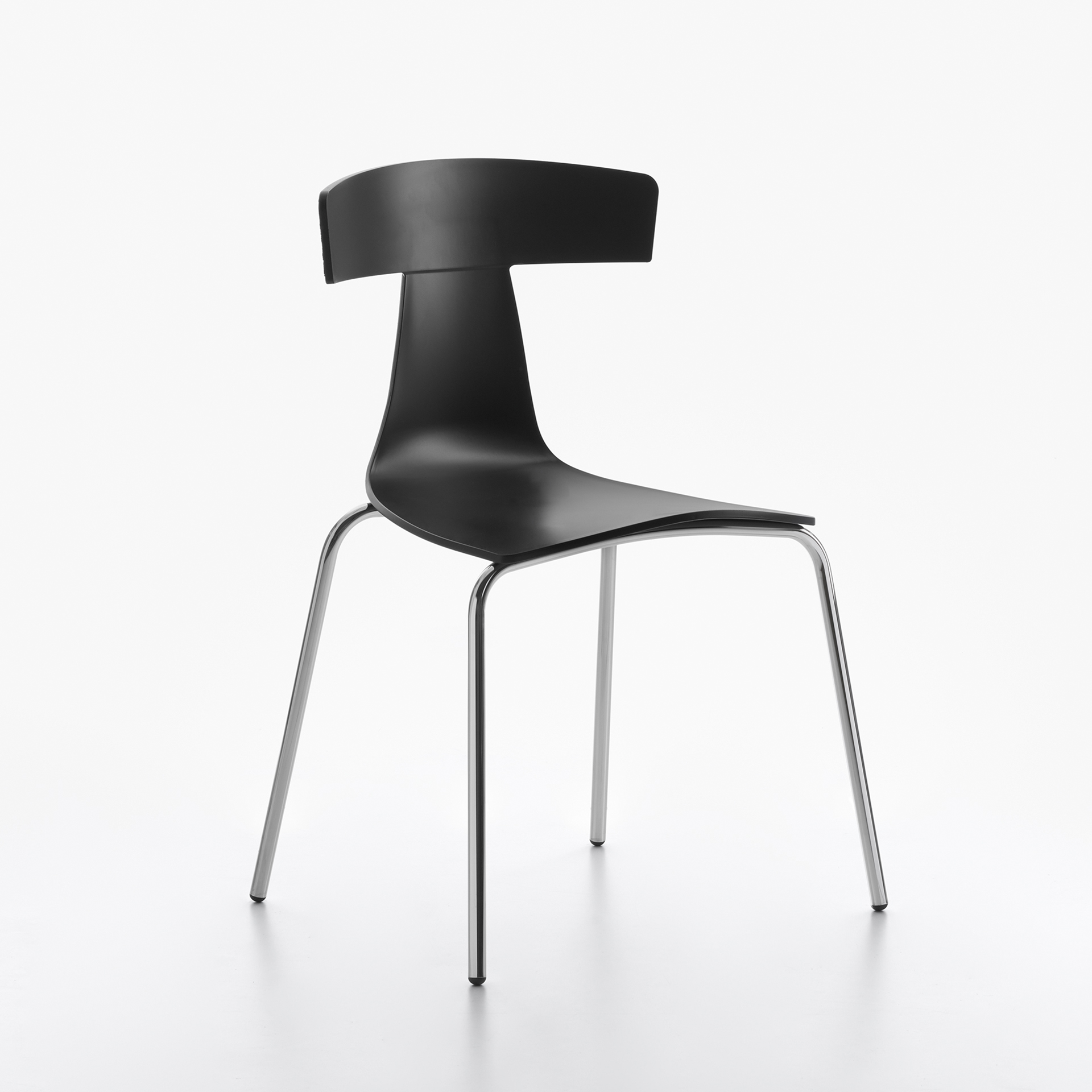 Chaises en plastique Plank Remo Noir sans accoudoirs, Nouveau - Parfait pour une assise confortable