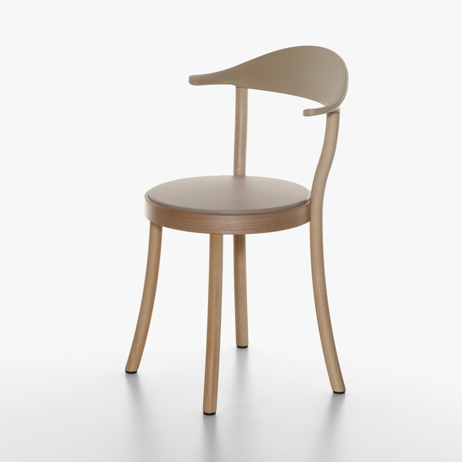 Image of Bistrostühle Plank Monza Beige/Buche ohne Armlehnen, Neu - Perfekt für komfortables Sitzen