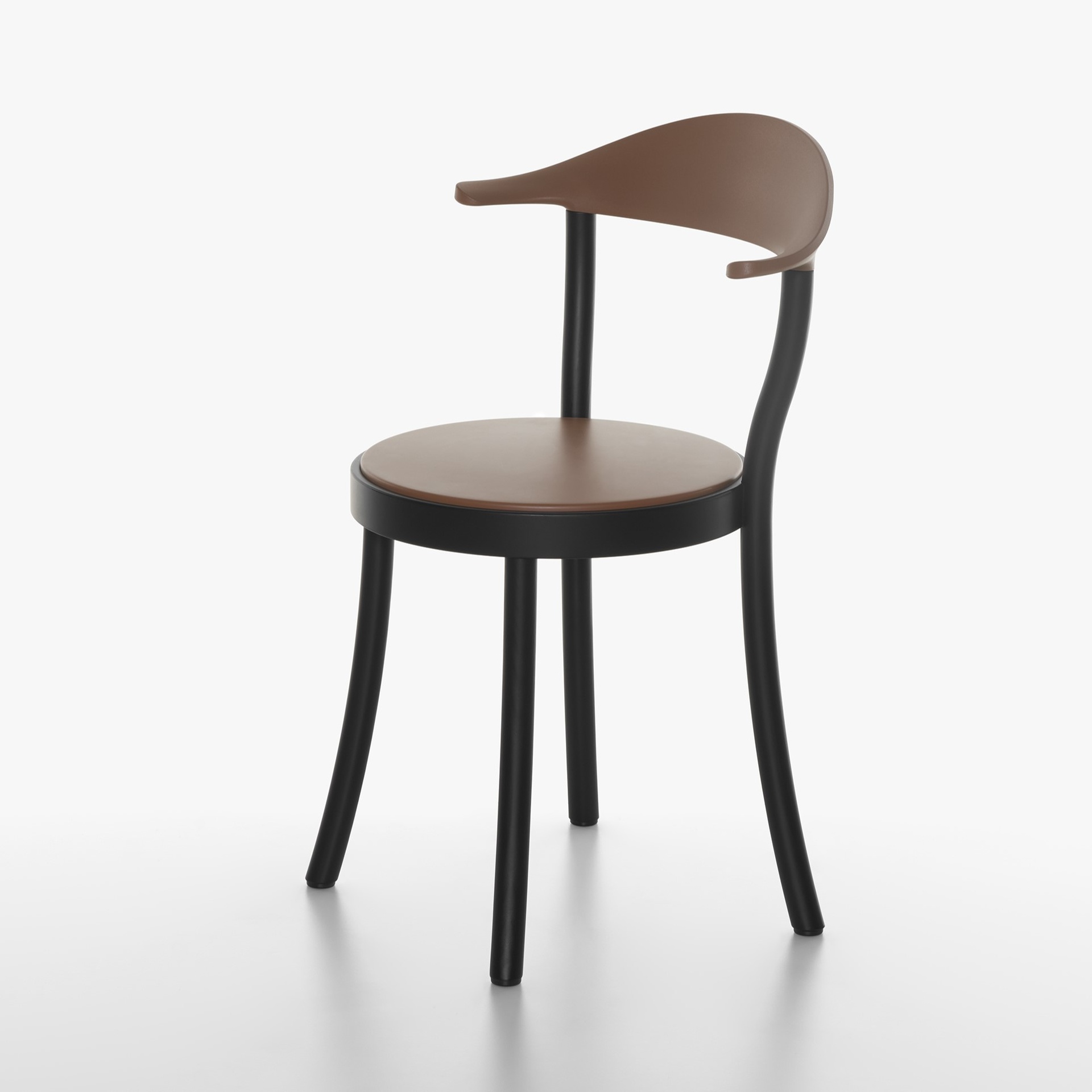 Image of Bistrostühle Plank Monza Braun/Schwarz ohne Armlehnen, Neu - Perfekt für komfortables Sitzen