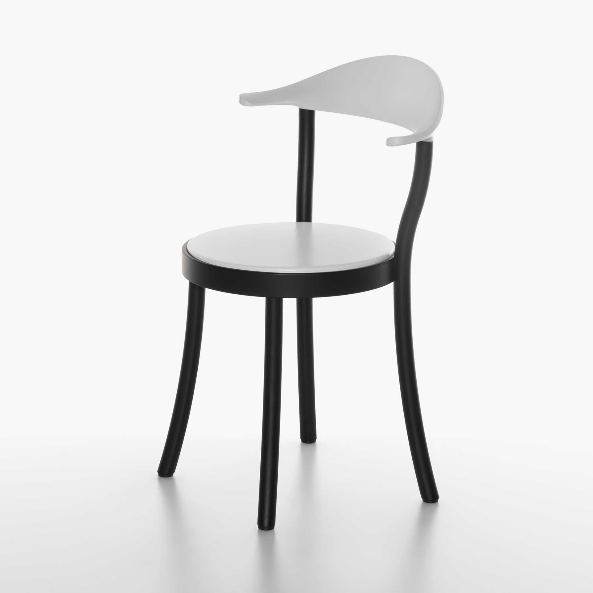 Image of Bistrostühle Plank Monza Weiss/Schwarz ohne Armlehnen, Neu - Perfekt für komfortables Sitzen