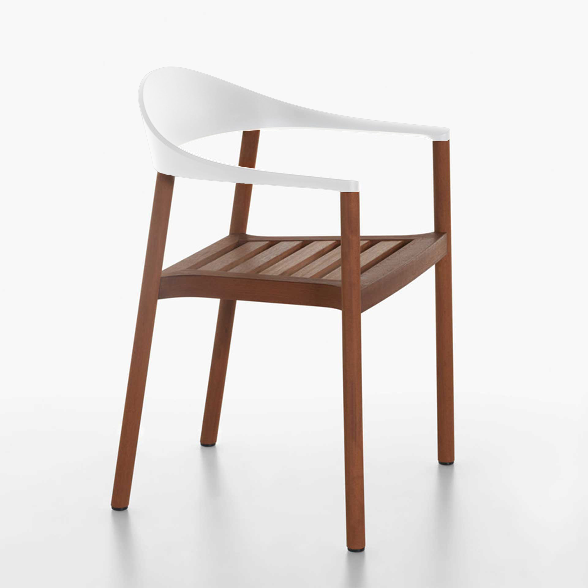 Image of Outdoorstühle Plank Monza Weiss mit Fixarmlehnen, Neu – Perfekt für Büro und Empfang