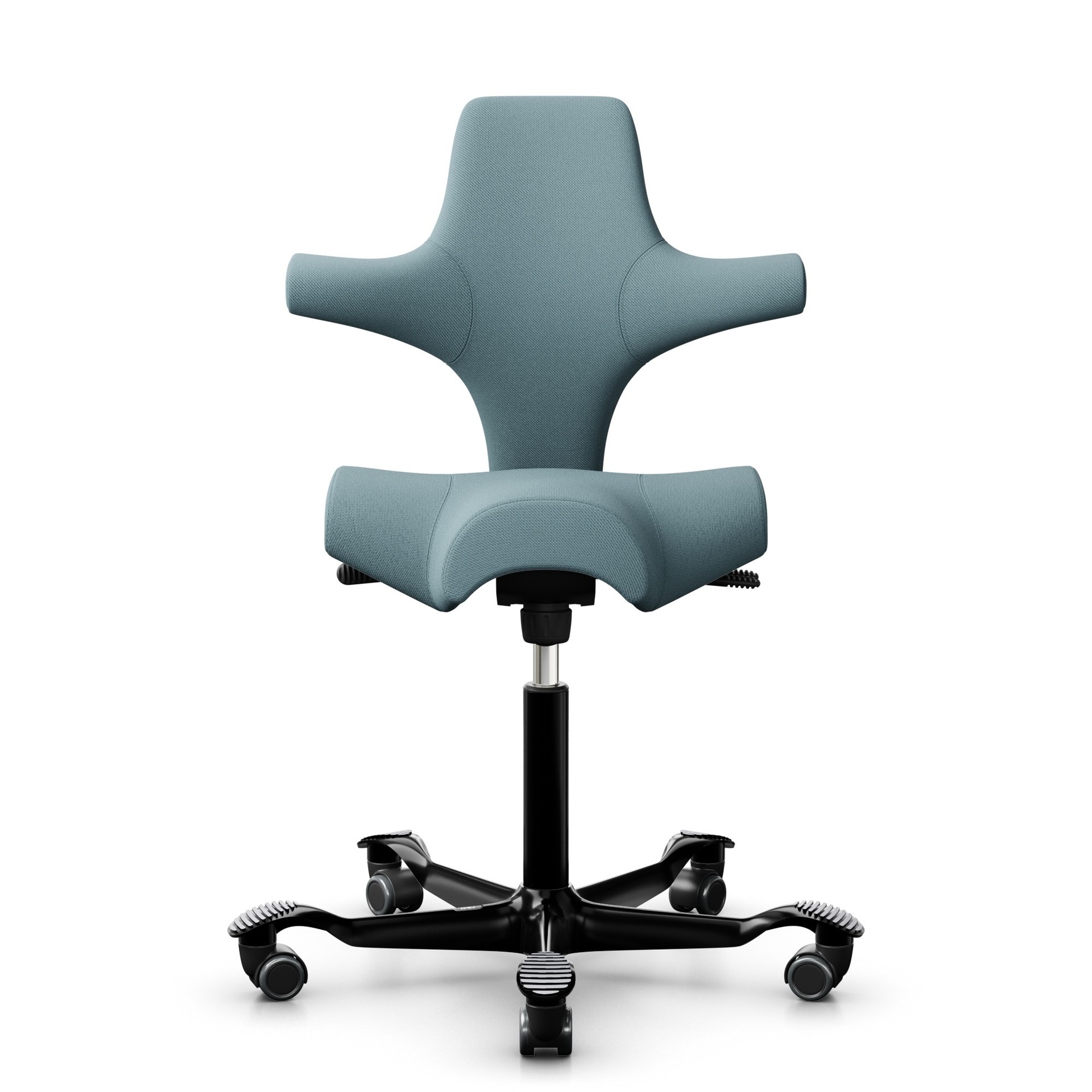 Image of Sattelstuhl HAG Capisco 8106 ohne Armlehnen, Hellblau/Schwarz, Neu, Ergonomischer Stuhl - ideal für flexibles Arbeiten