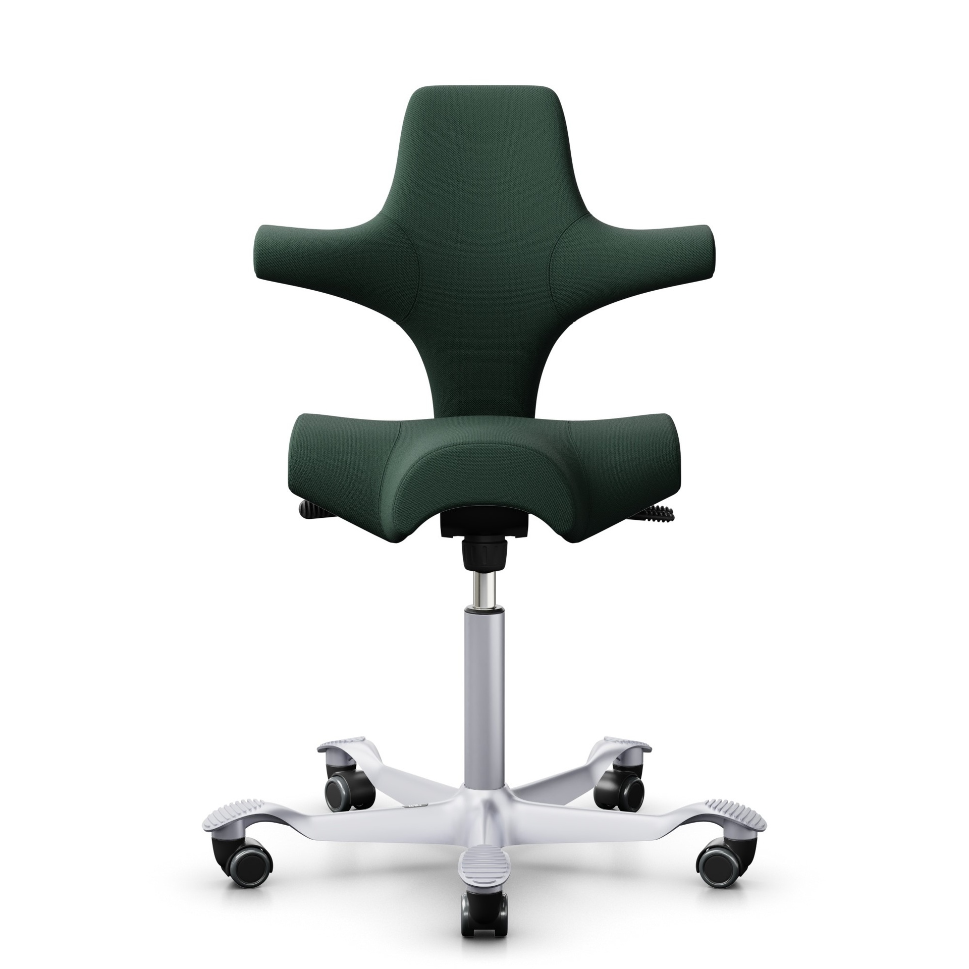 Image of Sattelstuhl HAG Capisco 8106 ohne Armlehnen, Dunkelgrün/Silbergrau, Neu, Ergonomischer Stuhl - ideal für flexibles Arbeiten