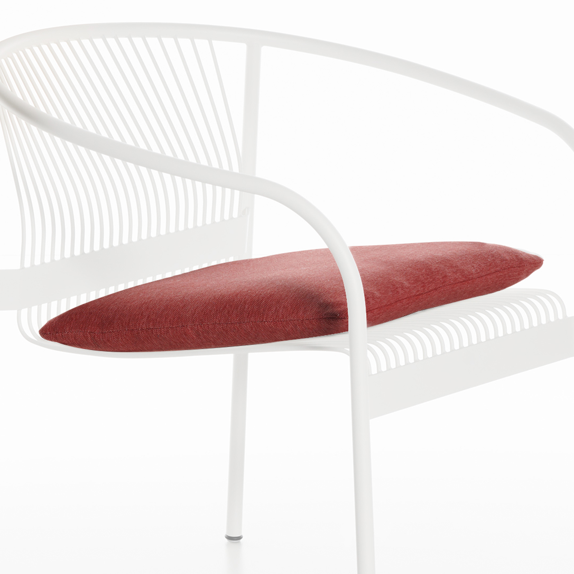 Coussin d'assise pour chaises lounge d'extérieur Plank Velit (Rouge, Nouveau)