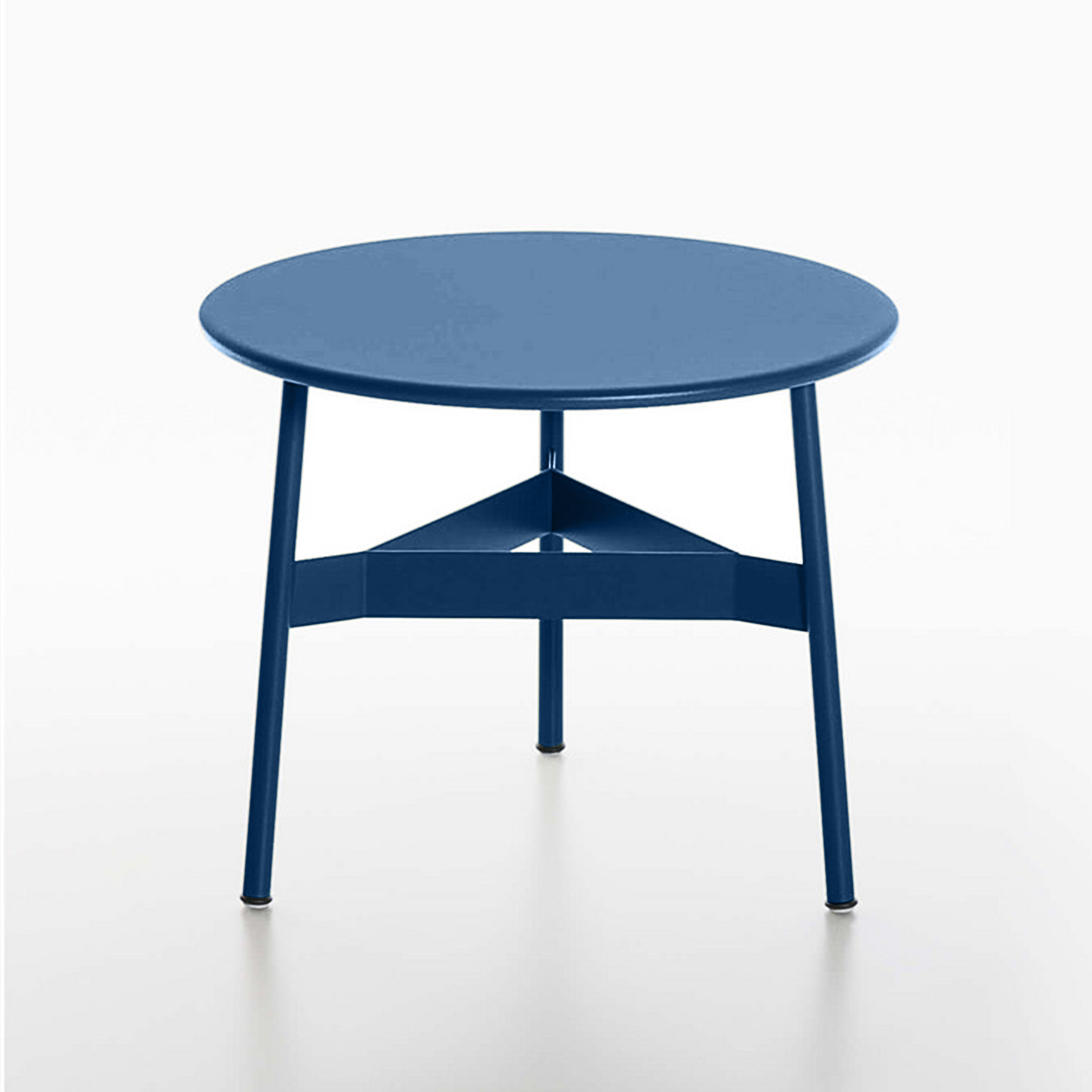 Image of Beistelltische Plank Velit 51x51 cm, Blau, Rund, Neu Tisch - Optimal für moderne Büroeinrichtung