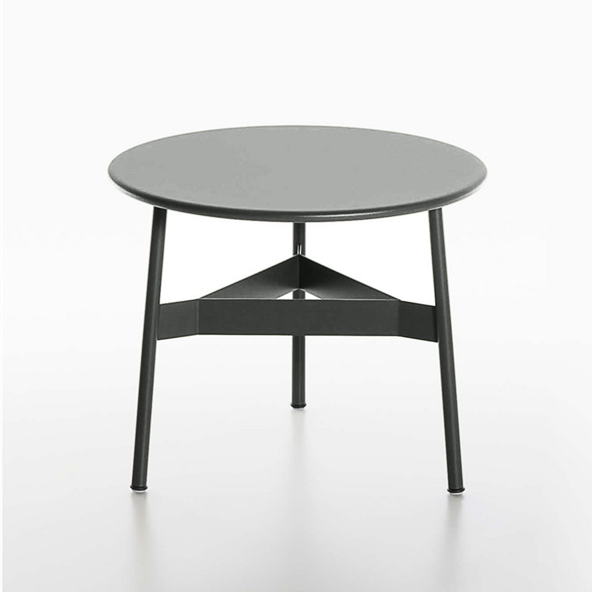 Image of Beistelltische Plank Velit 51x51 cm, Grau, Rund, Neu Tisch - Optimal für moderne Büroeinrichtung