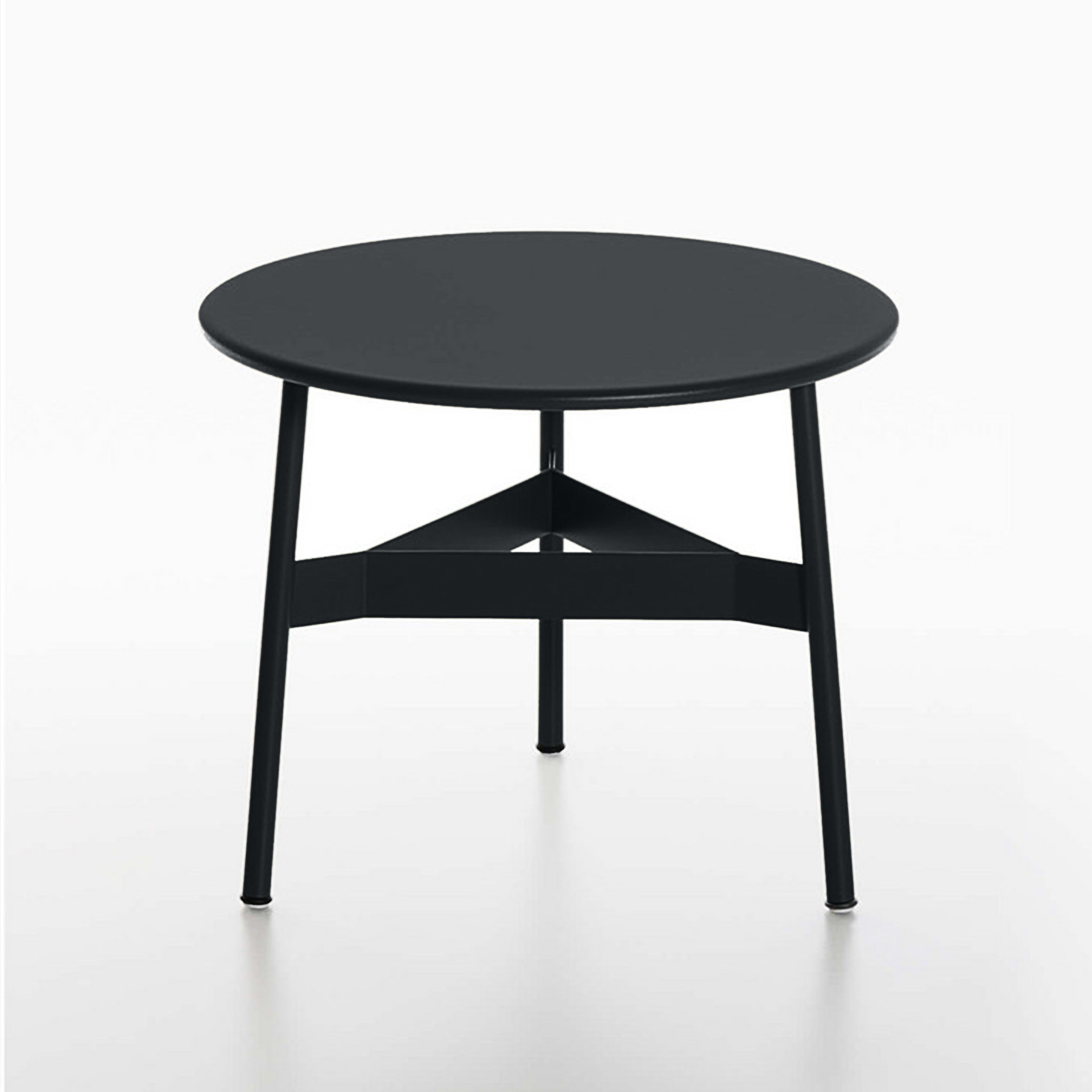 Image of Beistelltische Plank Velit 51x51 cm, Schwarz, Rund, Neu Tisch - Optimal für moderne Büroeinrichtung
