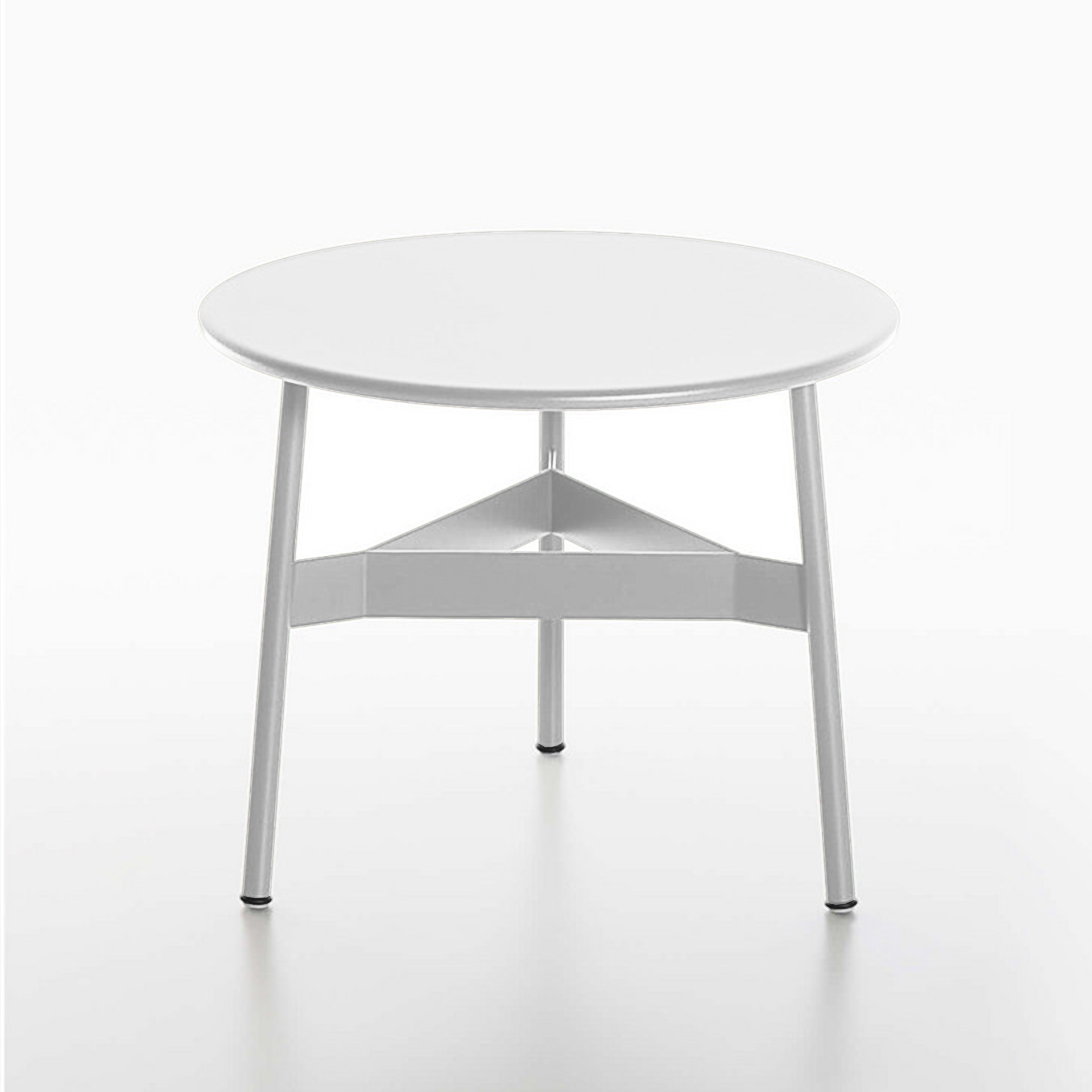 Image of Beistelltische Plank Velit 51x51 cm, Weiss, Rund, Neu Tisch - Optimal für moderne Büroeinrichtung