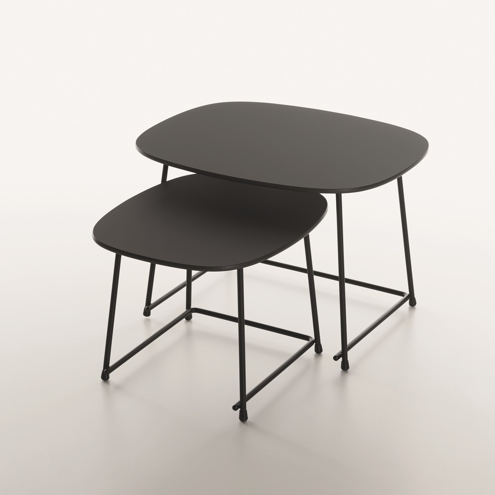 Couchtisch Plank Cup 64x63 cm, Schwarz, Rechteckig, Neu - Perfekt für Sofa und Lounge