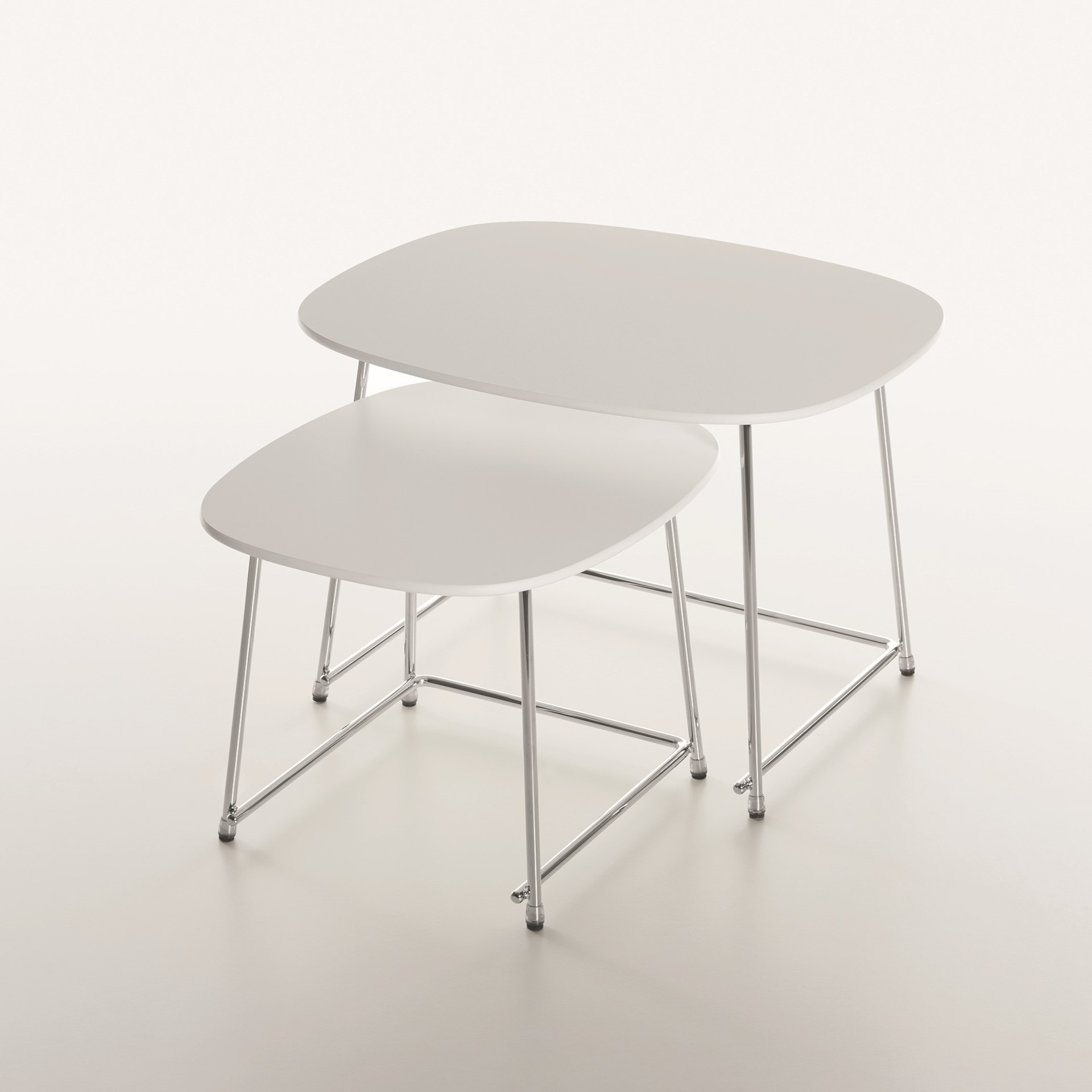 Couchtisch Plank Cup 64x63 cm, Weiss, Rechteckig, Neu - Perfekt für Sofa und Lounge