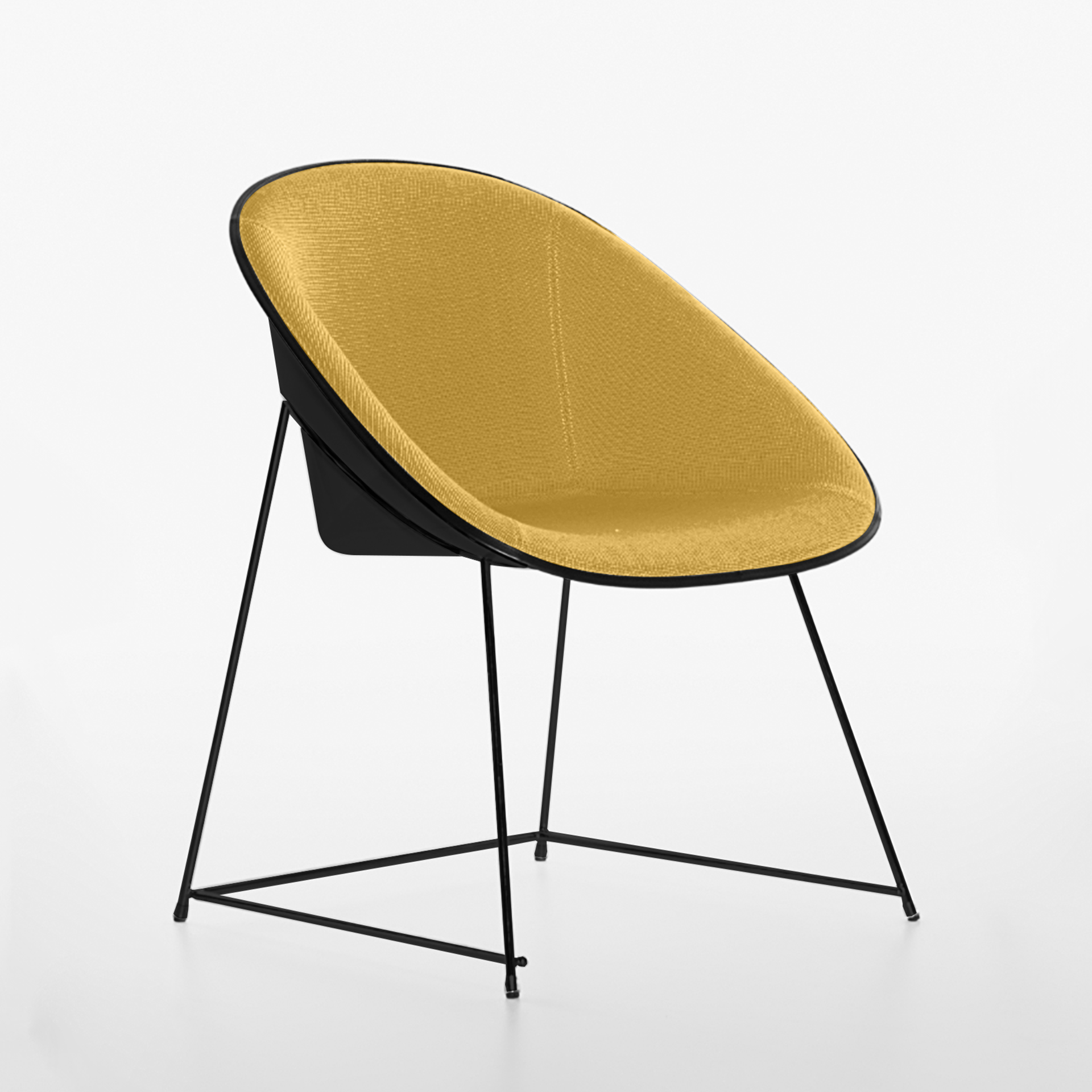 Image of Konferenzstühle Plank Cup Gelb/Schwarz ohne Armlehnen, Neu - Komfortables Sitzen