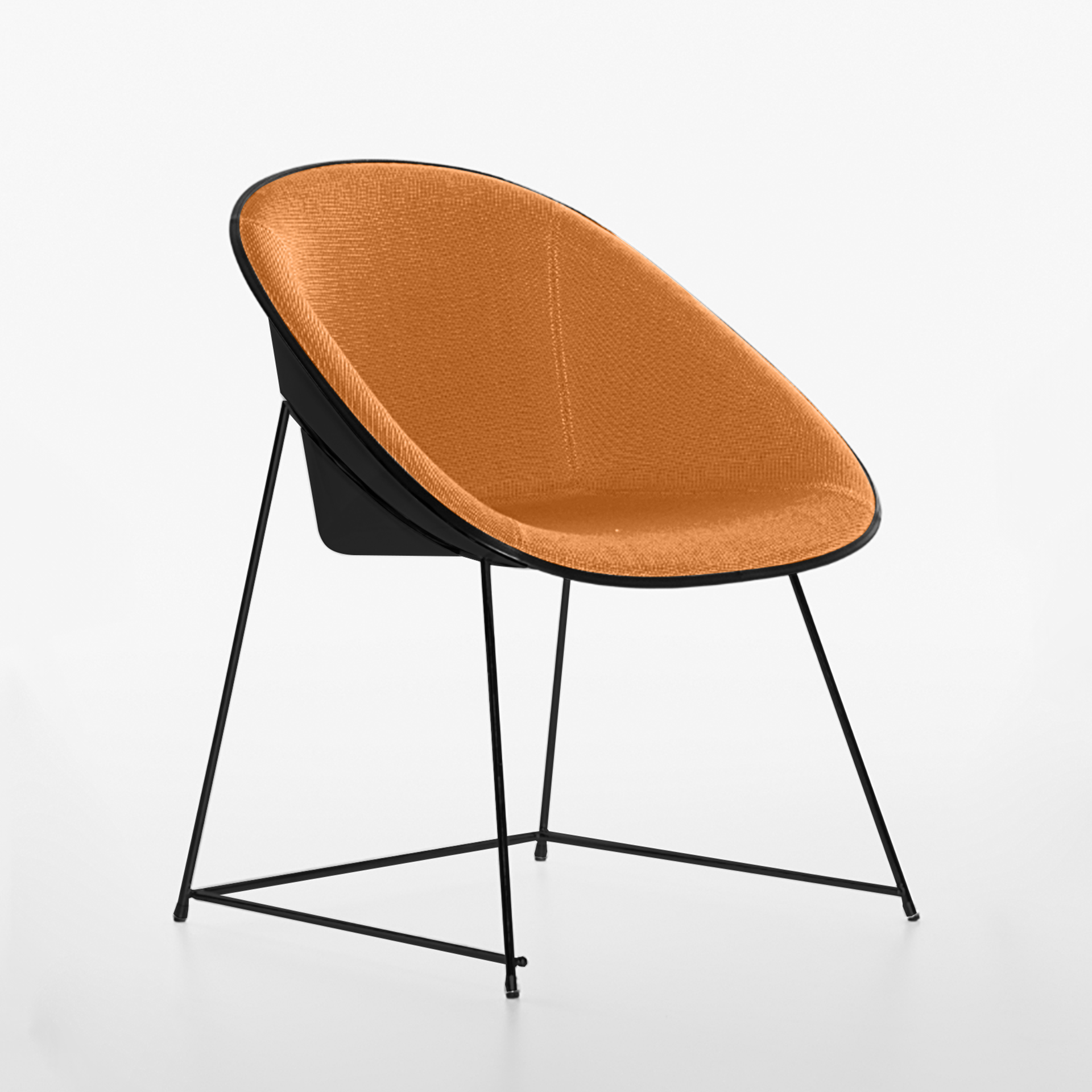 Image of Konferenzstühle Plank Cup Orange/Schwarz ohne Armlehnen, Neu - Komfortables Sitzen
