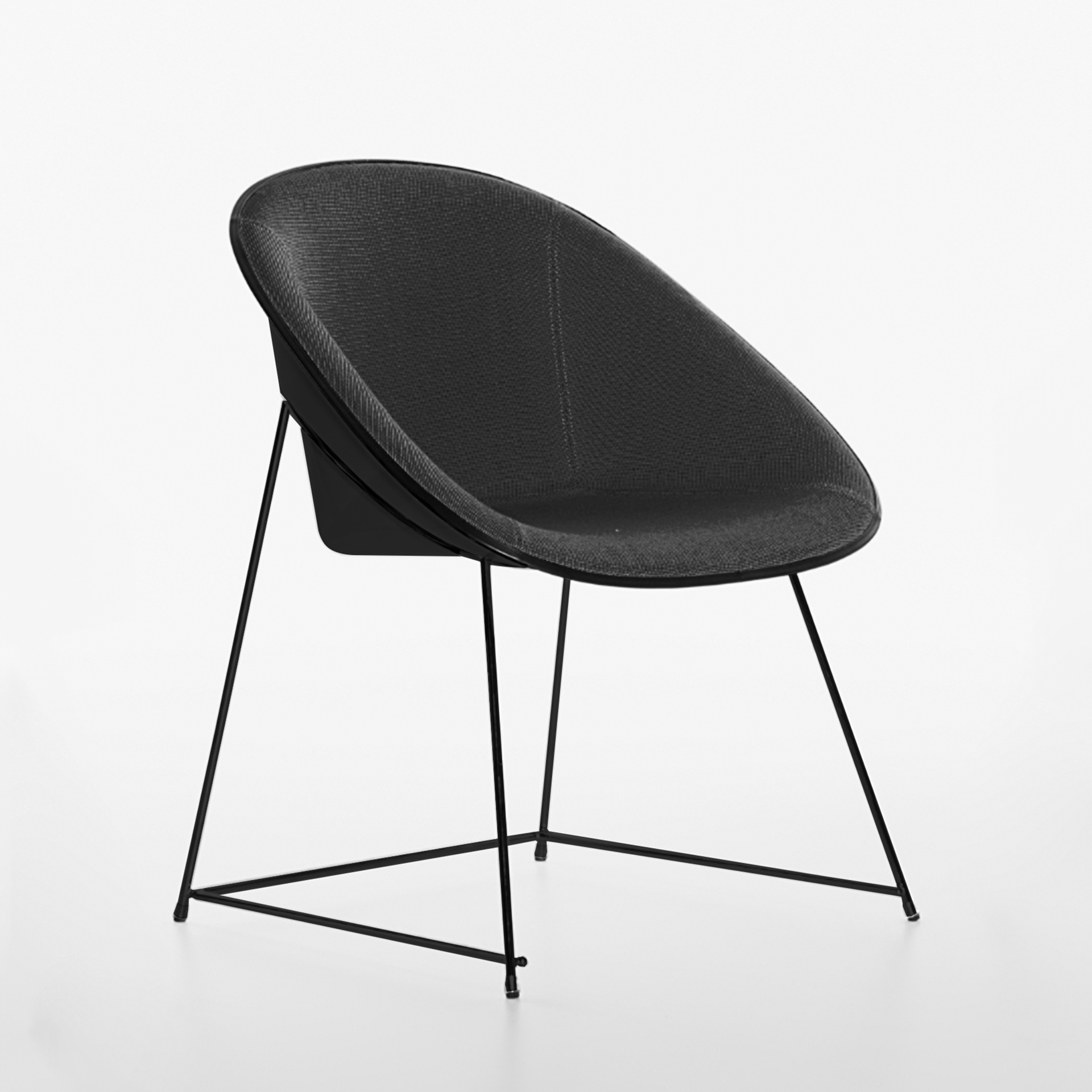 Image of Konferenzstühle Plank Cup Schwarz/Schwarz ohne Armlehnen, Neu - Komfortables Sitzen