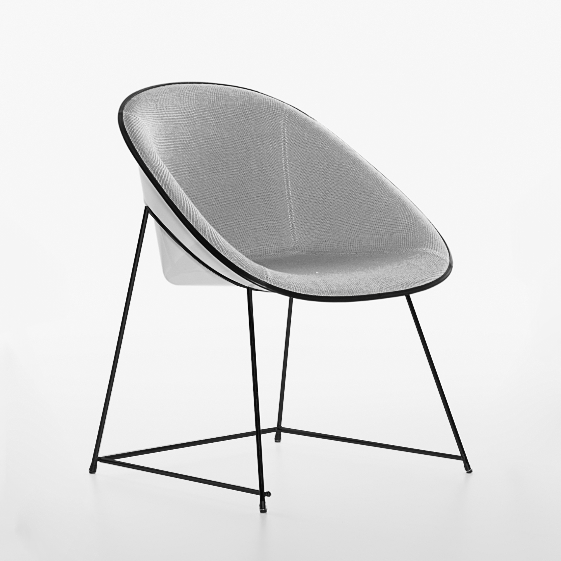 Image of Konferenzstühle Plank Cup Grau/Weiss ohne Armlehnen, Neu - Komfortables Sitzen