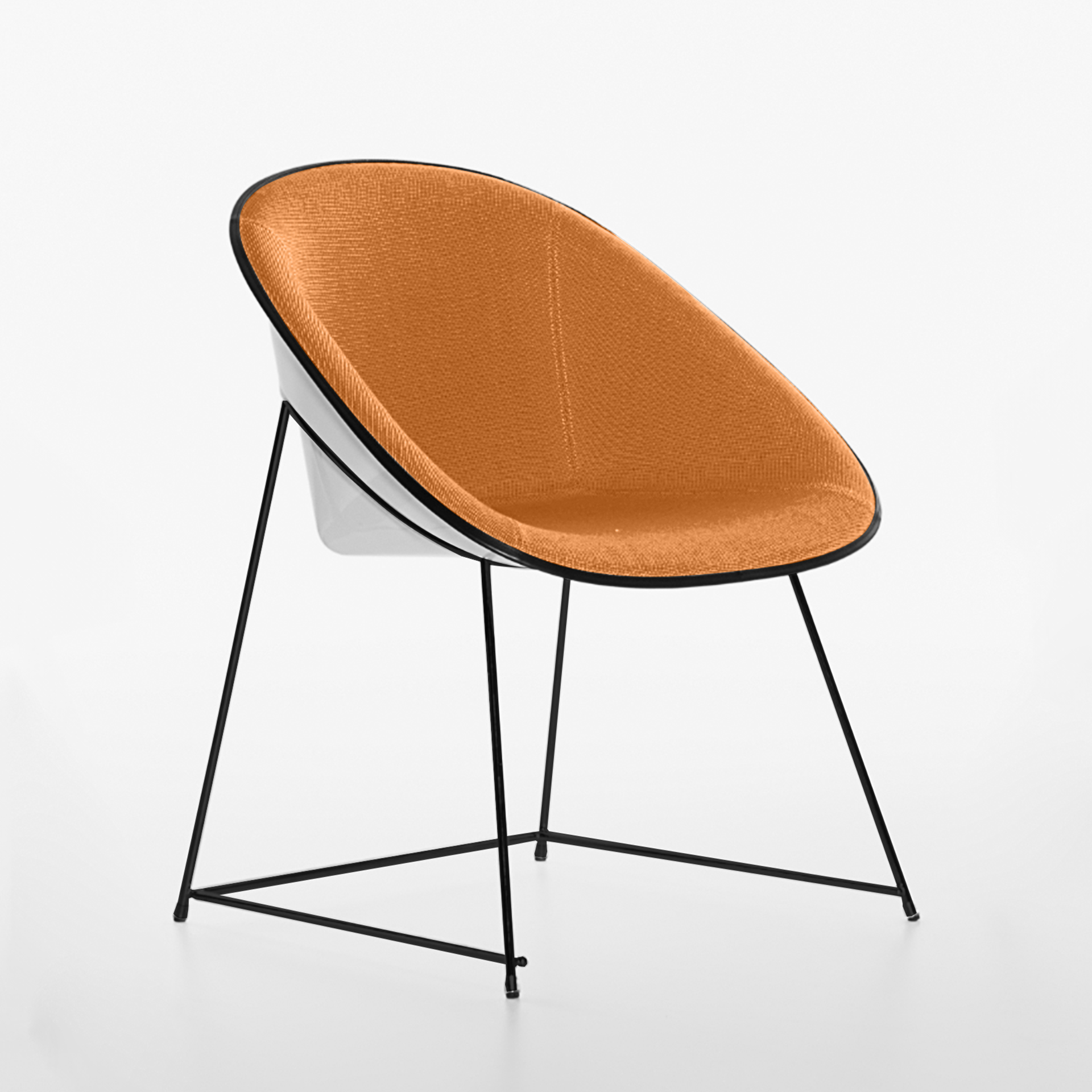 Image of Konferenzstühle Plank Cup Orange/Weiss ohne Armlehnen, Neu - Komfortables Sitzen