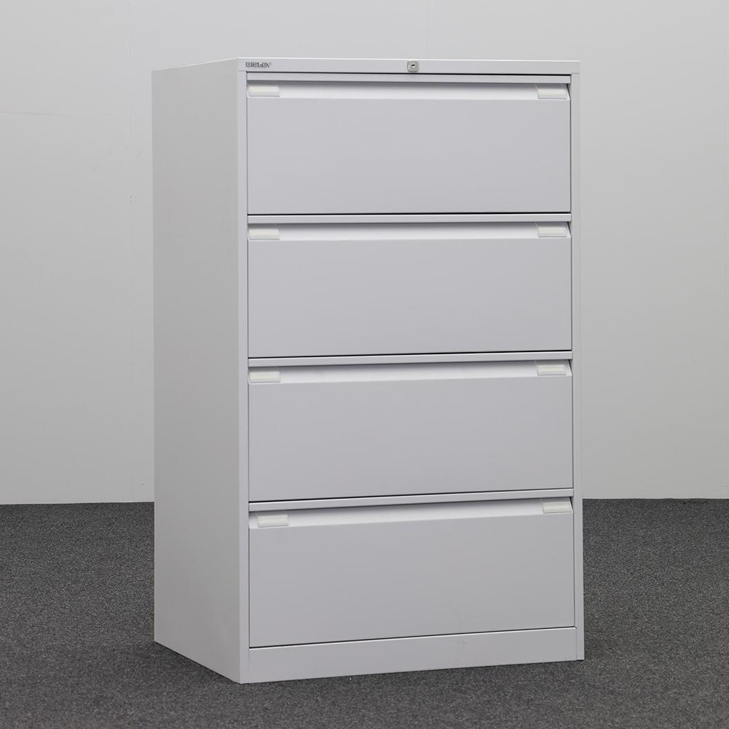 Schedari sospesi Bisley Original (Grigio chiaro, Nuovo, Con chiave)