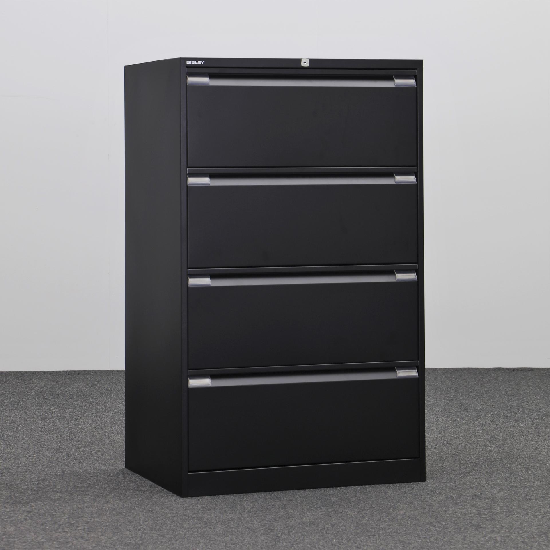 Hängeregisterschränke Bisley Original (Schwarz, Neu, Mit Schlüssel)