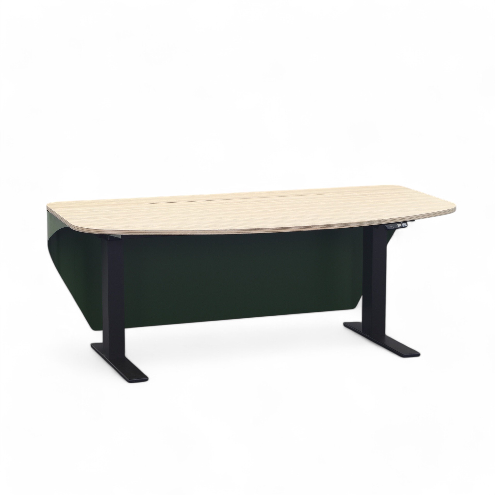 Bureau réglable en hauteur Lista LO avec protection visuelle (Normalement utilisé)