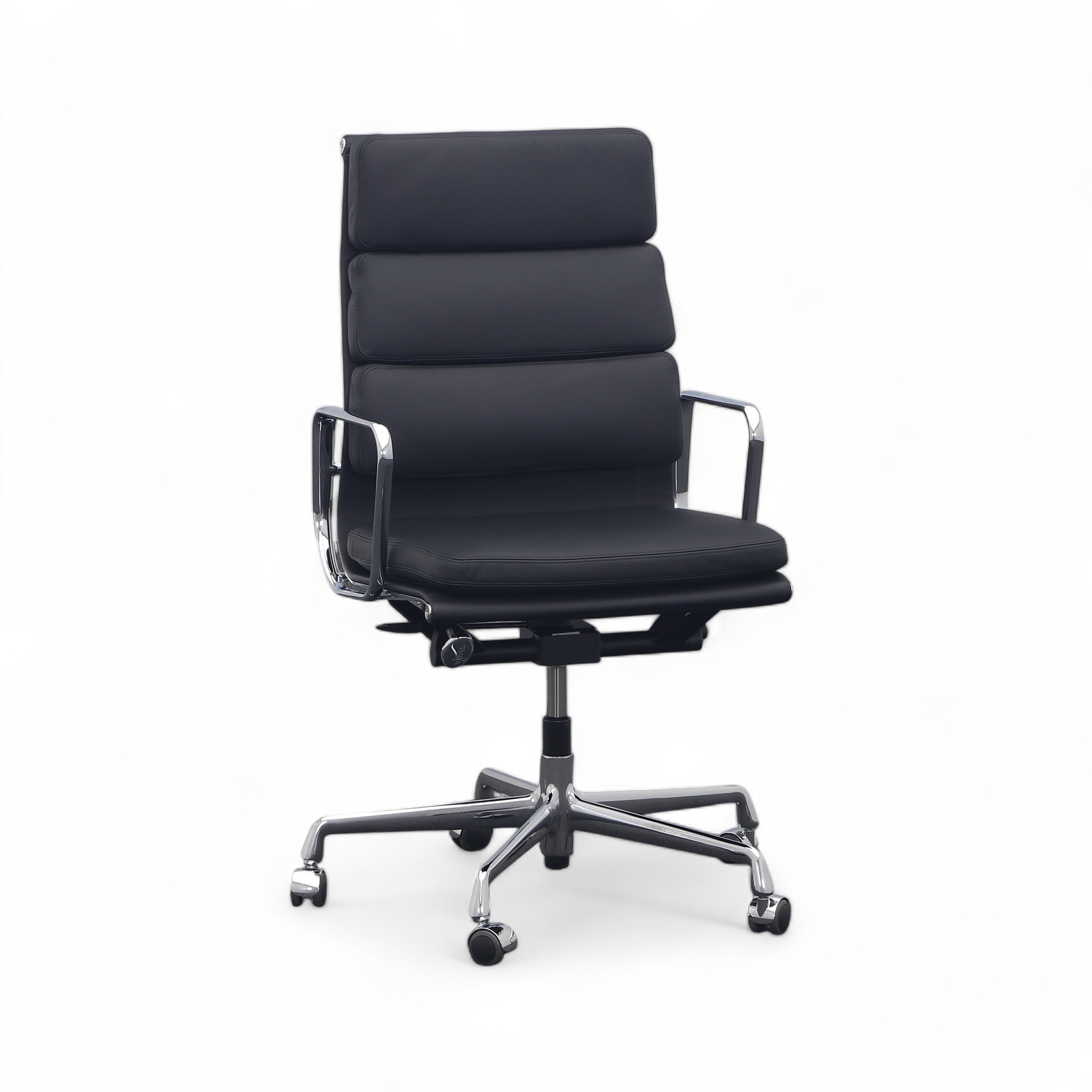Bürostuhl Vitra Soft Pad EA 219 neuwertig Leder schwarz (Sehr gut)