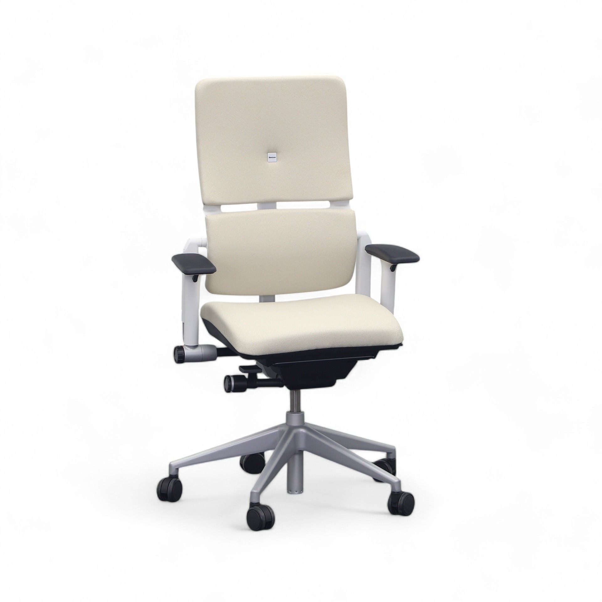Bürostuhl Steelcase Please Stoff Gepolstert Beige ergonomisch mit Armlehnen (Normal Gebraucht)