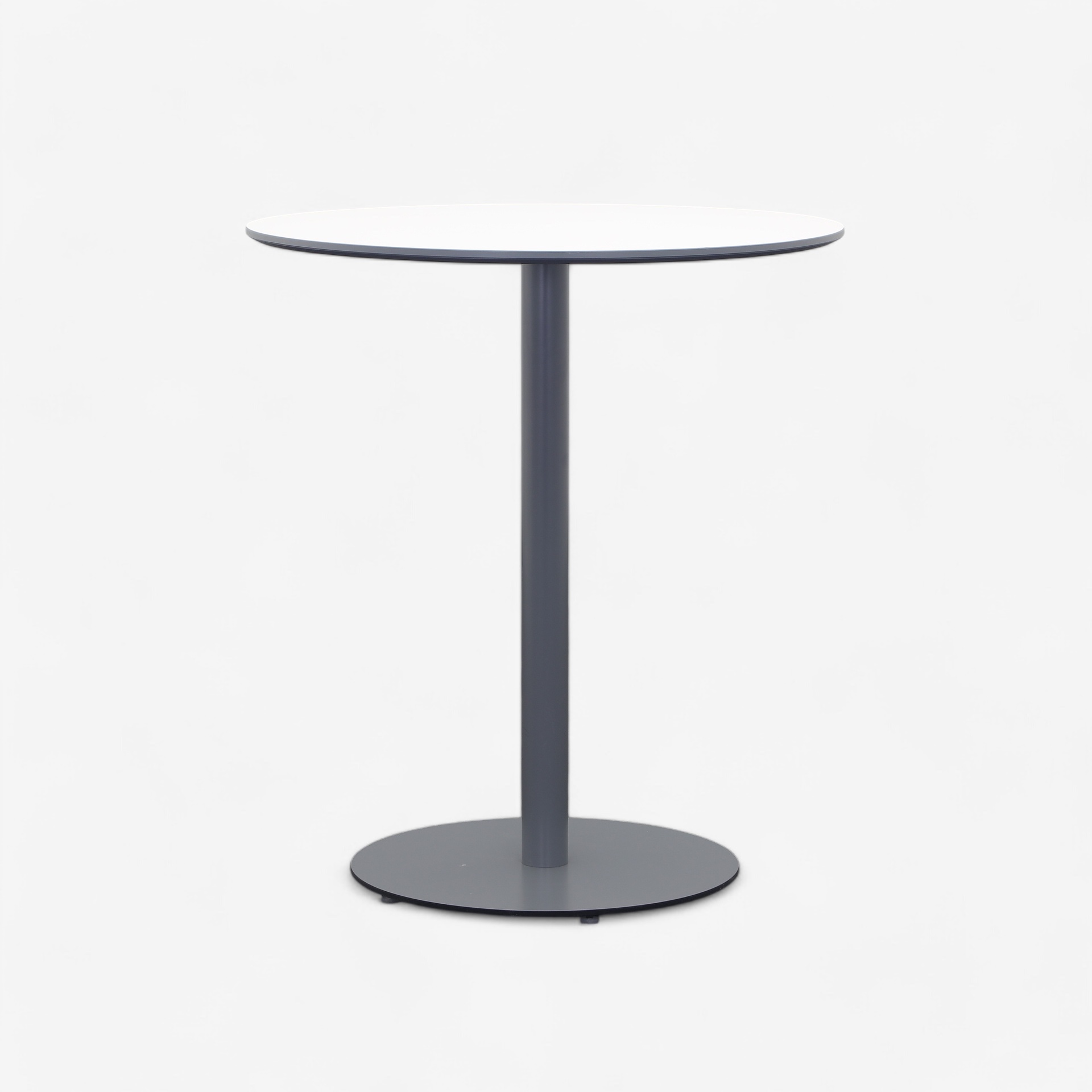 Table haute Lista LO, ronde, avec pied en métal (Normalement utilisé, 100x100)