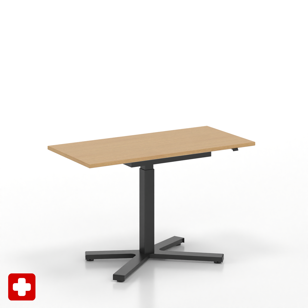 Ergonomique Table de bar Tradingzone GO Swiss Mini 115x55 cm, Hêtre/Noir, Nouveau, Pupitre - idéal pour le bureau ou la maison